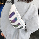 Weiyinxing Pack For Women Bag 2023 Trend Men's Waist Bag Pack Messenger Bag Reflective Sports Running Man Belt Pouch Bag Crossbody