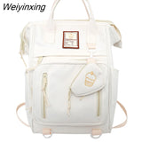 Weiyinxing Double Zipper Multifunction Women Backpack School Bags Teenage Girls Student Shoulder Bag Laptop Backpack Cute Mochila