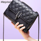 Weiyinxing women's bag new Leather 2023 fashion versatile trend small bag women's messenger single shoulder bag chain bags