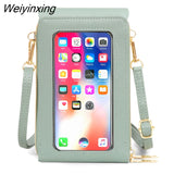 Weiyinxing Women New Fashion Touch Screen Shoulder Bag Large Capacity Multi-function Wallet Trend Solid Crossbody Phone Bags for Women 2023