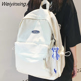 Weiyinxing Women Male Trendy Backpack Men Female Black Travel Book Bag Fashion Lady Laptop College Backpack Girl Boy Leisure School Bag