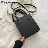 Weiyinxing Pu Leather Crossbody Bags For Women Fashion Designer Handbags Ladies Shoulder Bag Square Small Top Handle Bags