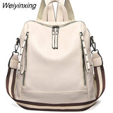 Weiyinxing Women Backpack Women's Leather Backpack Female School Backpack Women Shoulder Bag for Teenage Girls Travel Back Rucksack