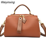 Weiyinxing Quality Solid Color Leather Shoulder Crossbody Bag For Women 2023 Luxury Women's Handbag Designer Female Messenger Tote Sac