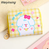 Weiyinxing Women Cute Cat Wallet Small Zipper Girl Wallet Brand Designed Pu Leather Women Coin Purse Female Card Holder Wallet Billetera