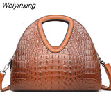 Weiyinxing Luxury Crocodile Leather Women Handbags Designer Female Shoulder Bag Fashion Brand Ladies Messenger Bags Large Tote Sac