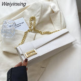 Weiyinxing Luxury PU Leather Flap Shoulder Bags Office Women 2023 Brand Big Crossbody Sling Bags Chain Handbags and Purses