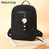 Weiyinxing Girl Ring buckle Portable Travel Bag Female Small Schoolbag Badge Women Backpacks New Lovely Multifunctional Backpack
