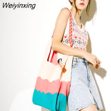 Weiyinxing Women Bag Designer Bag Color Matching Knitted Bag Advanced Texture Bag Handbag 2023 Women's Bags Hand Bag Tote Bag Beach Bags