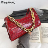 Weiyinxing Casual Women's Totes Shoulder Bag Fashion Exquisite Shopping Bag PU Leather Chain Handbags for Women 2023 Free Shipping