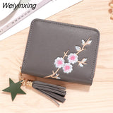 Weiyinxing Women Small Wallet Ladies Mini Tassel Wallet Cute Girl Short Zipper Lovely Pu Leather Coin Purse Female Hand Wallet Purse