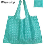 Weiyinxing Large Reusable Shopper Bag Women Handbag Grocery Beach Bag Cute Vegetable Fruit Organizer Washable Strong Nylon Totes Bag