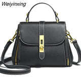 Weiyinxing Leather Women Handbag Soft Cowhide Fashion Women Shoulder Bag Luxury Brand Designer Female Crossbody Bag Ladies Tote Sac