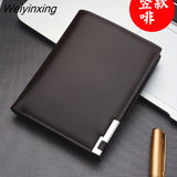 Weiyinxing Hot Selling New Men's Short Wallet Iron Edge Korean Youth Men's Horizontal Wallet Trend Card Pack Purse