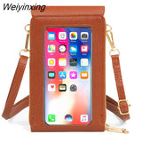 Weiyinxing Women New Fashion Touch Screen Shoulder Bag Large Capacity Multi-function Wallet Trend Solid Crossbody Phone Bags for Women 2023