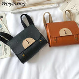 Weiyinxing adult Style Backpack Baby Kindergarten School Book Bags Fashion Cartoon PU Backpack Children Leather Mini Bag