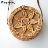 Weiyinxing Round Mulit Style Straw Bag Handbags Women Summer Rattan Bag Handmade Woven Beach Circle Bohemia Handbag New Fashion