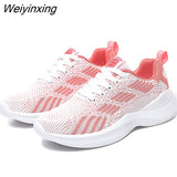 Weiyinxing Women Shoes Autumn Flats Gingham Sneakers Women Zapatillas De Mujer Outdoor Breathable Walking Ladies Shoes Candy Color