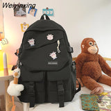 Weiyinxing Japanese College Style Modern Girl Backpack Fashion Large Capacity Teenagers Book Bag Waterproof Travelling Bag Schoolbag