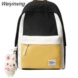 Weiyinxing Female Travel Book Bag Lady Nylon College Kawaii Backpack Women Cute Leisure School Bag Cool Girl Laptop Backpack Fashion