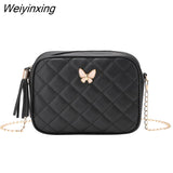 Weiyinxing Embroidery Shoulder Bag Mini Ladies Design PU Leather Messenger Square Bag Women Purses and Handbags Crossbody Bags