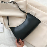 Weiyinxing Simple Female Daily Bag Casual PU Leather Sling Handbag Purse Women Elegant Chain Shoulder Crossbody Bag Shopping Bag