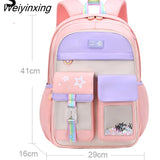 Weiyinxing School Backpacks Waterproof School Bags For Girls Kids Primary Princess Kawaii Crossbody Backpack For 1 Grade Designer