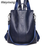 Weiyinxing New Fashion Brand High Quality Leather Backpacks Casual For School Teenagers Girls Large Capacity Travel Ladies Backpacks