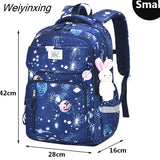 Weiyinxing New School Backpack 1 Grade 3 Years Cute Colorful School Bag for Girls Waterproof Children Kindergarten Small Backpack