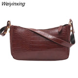Weiyinxing Crocodile Pattern Bags PU Leather Shoulder Bags for Women 2023 Elegant Design Luxury Hand Bag Female Travel
