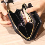 Weiyinxing Women Short Wallets Female Plaid Purses Embroidery Card Holder Wallet Fashion Woman Small Zipper Wallet With Coin Purse