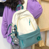 Weiyinxing Cute Travel School Bag Trendy Lady Kawaii Student Backpack Cool Female Nylon College Backpack Fashion Women Laptop Book Bag 911
