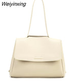 Weiyinxing FASHION Korean Style Minimalist PU Leather Crossbody Bags for Women Soft Shoulder Bags for Women Large Capacity Handbag