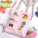 Weiyinxing Mini Student Bag Casual Femme Shoulder Bags Quality Canvas Shoulder Bags Casual Large Size Travel Bags