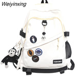 Weiyinxing Badge Bag Boy Girl Travel Net Student Bag Male Female Trendy Mesh College Backpack Ladies Men Fashion Laptop Women Backpack