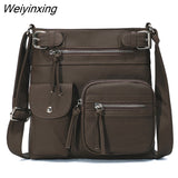 Weiyinxing FASHOIN Soft PU Leather Multi Pocket Crossbody Bags for Women 2023 Mini Flap Shoulder Bags Ladies Envelope Bag