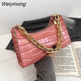 Weiyinxing Casual Women's Totes Shoulder Bag Fashion Exquisite Shopping Bag PU Leather Chain Handbags for Women 2023 Free Shipping