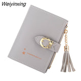 Weiyinxing Women Leather Purse Bag Tassel Credit Card Holder Case Card Wallet Business Card Small Wallets Purses and Handbags 2023