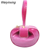 Weiyinxing a main Luxury Designer Handbag Women Small Round Design Leather Hand Bag For Women 2023 Fashion Bowling Bag Purse Clutches