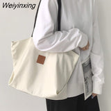 Weiyinxing Nylon Waterproof Canvas Bag Women's One Shoulder Large Capacity College Student Class Bag Handbag Women Tote Bag