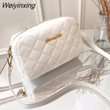 Weiyinxing Lingge Embroidery Small Messenger Bag For Women Trend Luxury Female Shoulder Bag Casual Ladies Crossbody Bags 2023 New