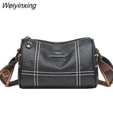 Weiyinxing Quality Solid Color Genuine Leather Shoulder Crossbody Bags For Women 2023 Genuine Leather Ladies Handbags Female Tote Sac