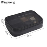 Weiyinxing Cosmetics Bag Women Makeup Organizer Travel Handbag Zipper Clear Beauty Wash Bath Toiletry Waterproof Bags Kit