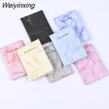 Weiyinxing Women Cute Leather Passport Cover Air tickets For Cards Travel Passport Holder Wallet Case