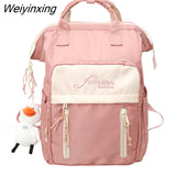 Weiyinxing Kawaii Mommy Bag Girl Cute Travel Student Backpack Trendy Fashion Lady College Backpack Women Laptop Waterproof Nylon Bag