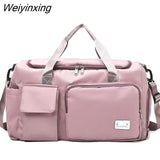 Weiyinxing Foldable Travel Tote Bag Ports Gym HandBag Large Capacity Women Portable Bag Multifunction Fitness Yoga Duffle Bags