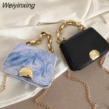 Weiyinxing British Fashion Simple Small Square Bag Women's Designer Handbag High-quality PU Leather Chain Mobile Phone Shoulder Bags