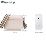 Weiyinxing Women's Bag 2023 Trend Women Crossbody Bags Wide Fabric Strap Crossbody Bag Ladies Fashion Handbags Leather Women Shoulder Bags