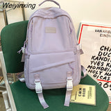 Weiyinxing Inclined Zipper Waterproof Travel Bag Trendy Girl Kawaii Nylon Backpack Men Cool Laptop Backpack College Women Schoolbag