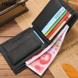 Weiyinxing Genuine Leather Mens Wallet Premium Product Real Cowhide Wallets for Man Short Black Walet Portefeuille Homme Short Purses